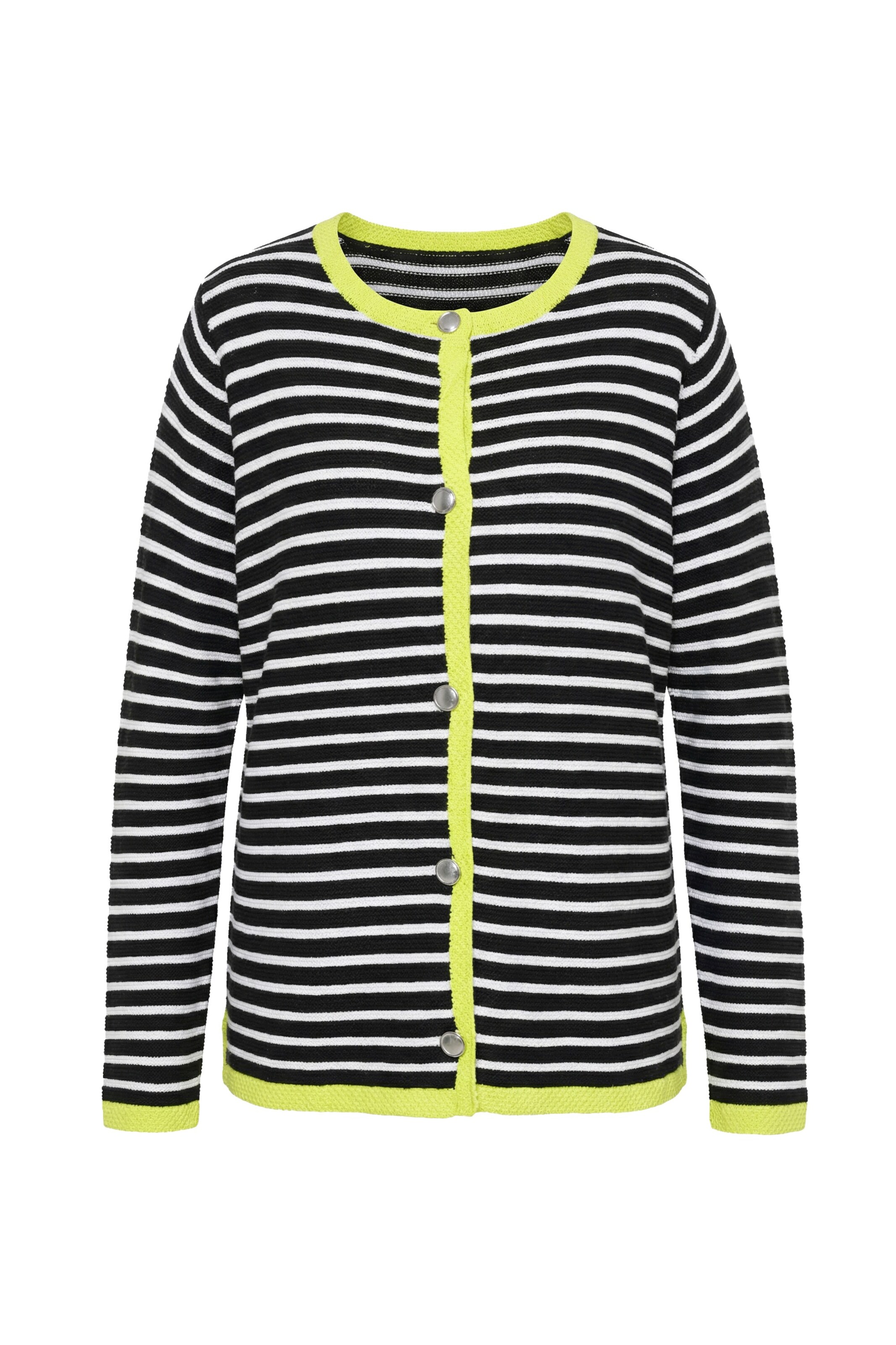 LAURASØN Knit Cardigan in Black: front