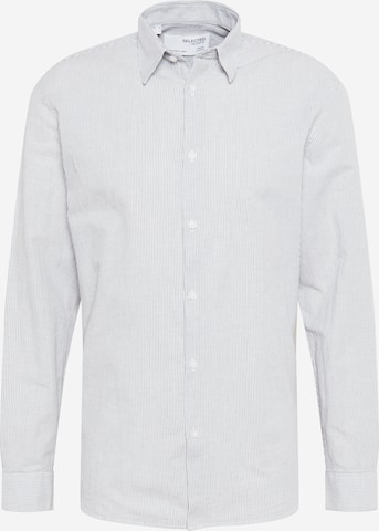 SELECTED HOMME Regular fit Button Up Shirt in Grey: front