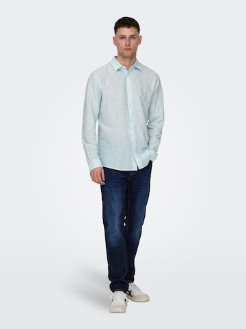 Only & Sons Slim Fit Hemd 'Caide' in Blau