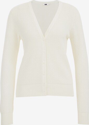 WE Fashion Knit Cardigan in White: front