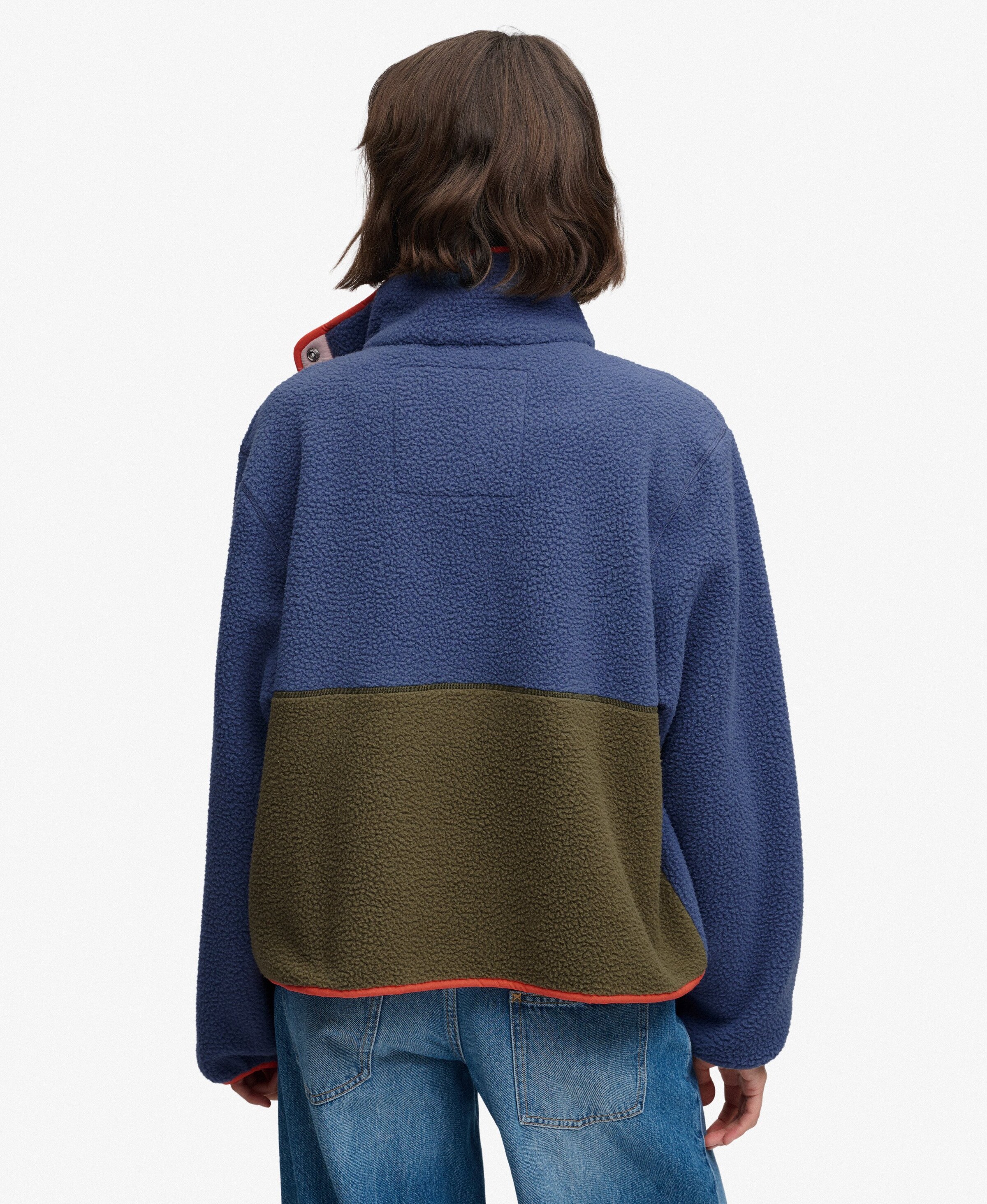 Superdry & Co Fleece jas in Blauw