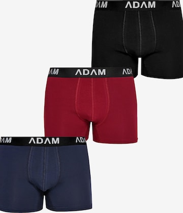 Adam Boxershorts '3er Pack' in Schwarz: Vorderseite