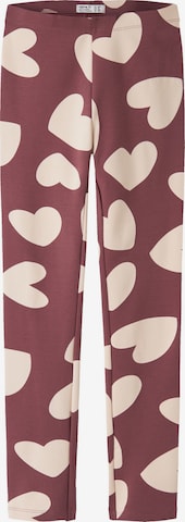 NAME IT Skinny Leggings 'NKFDavina' in Red: front