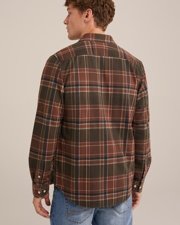 WE Fashion Regular fit Πουκάμισο σε καφέ