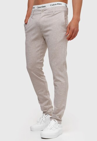 INDICODE JEANS Slim fit Trousers 'Rodekro' in Beige