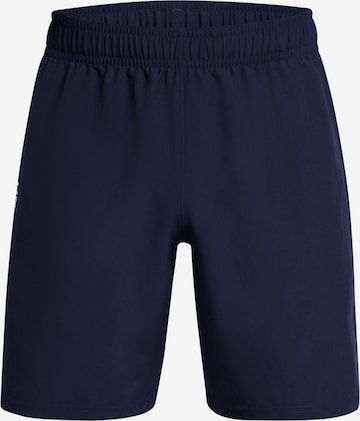 UNDER ARMOUR Sportsbukser 'Wordmark' i blå: forside