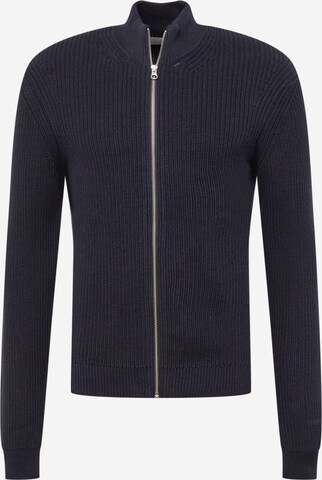 Casual Friday Knit Cardigan 'Kurt' in Blue: front