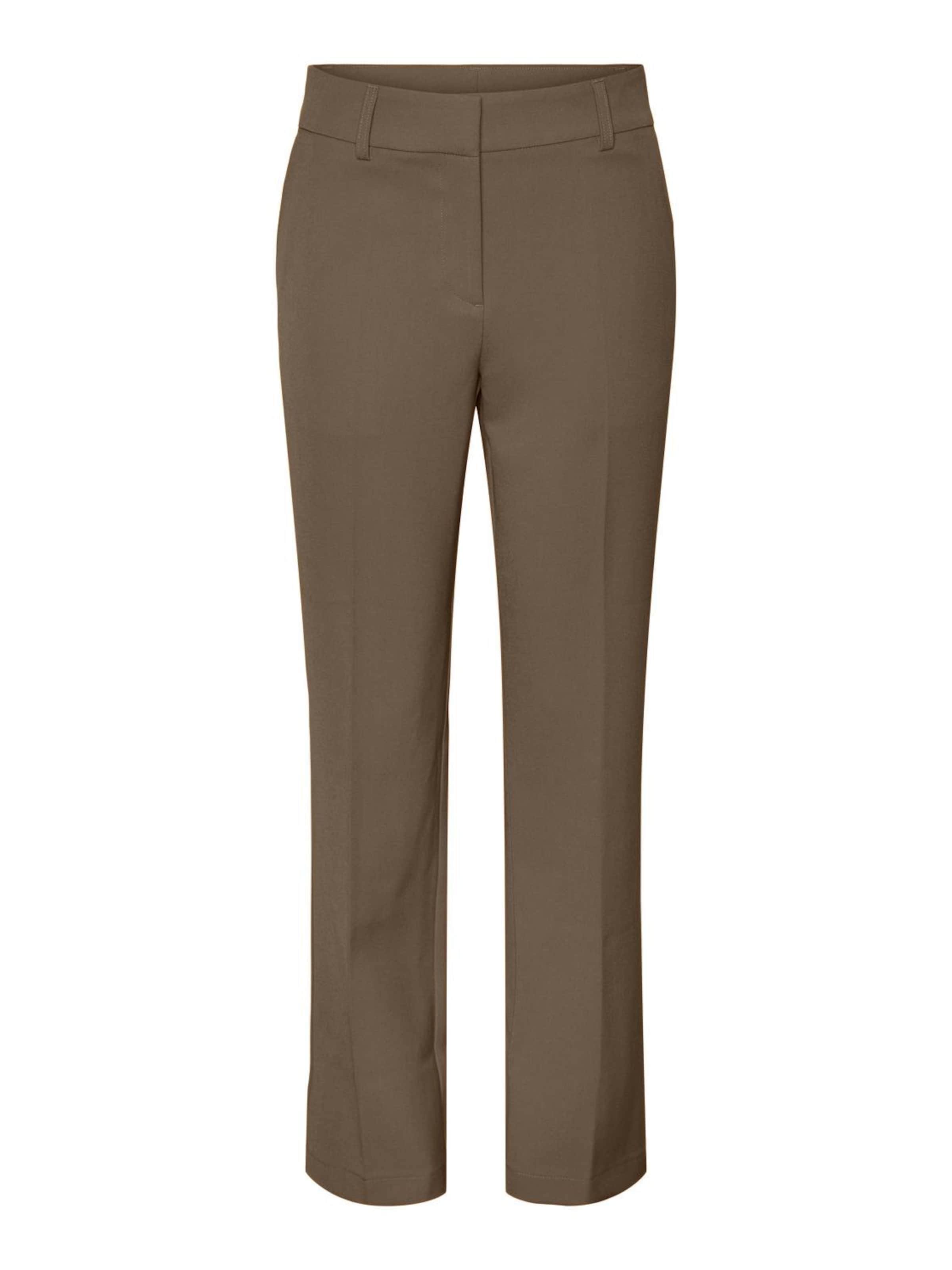 Pantalon 'Likka' YAS en marron : devant