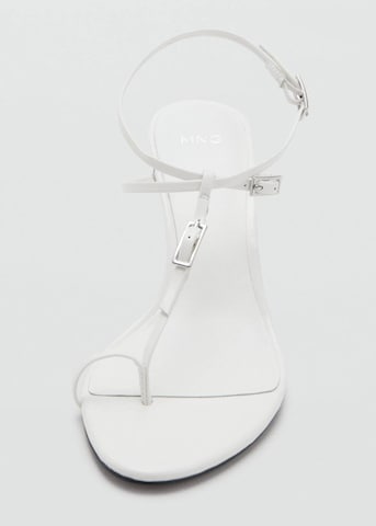 MANGO T-Bar Sandals 'Yeya' in White