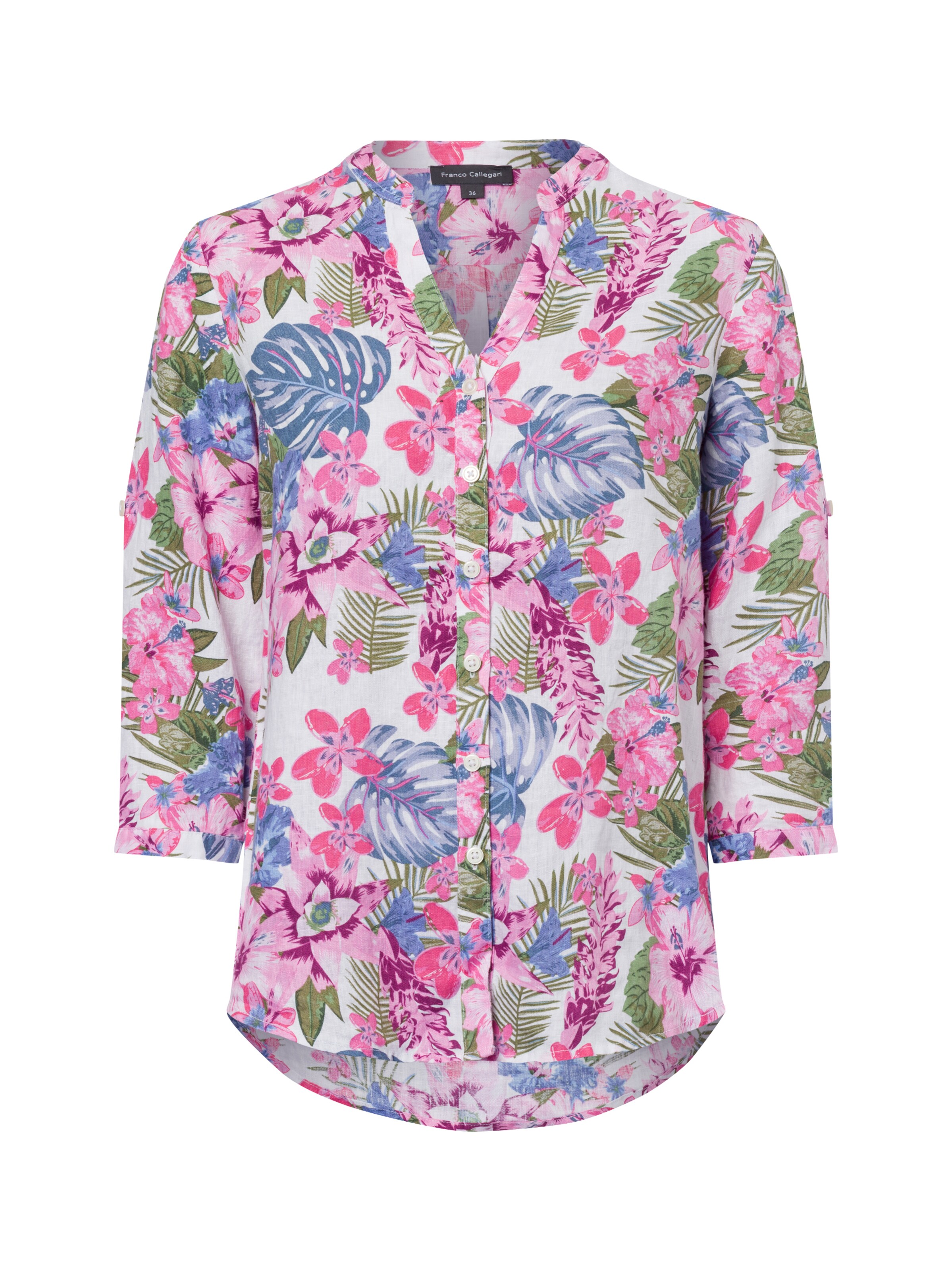 Franco Callegari Leinenbluse ' ' in Mischfarben: Vorderseite