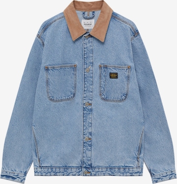 Pull&Bear Prehodna jakna | modra barva: sprednja stran