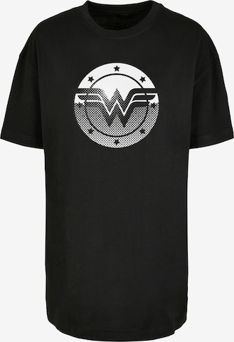 F4NT4STIC Shirt 'Wonder Woman Spot Logo' in Zwart: voorkant
