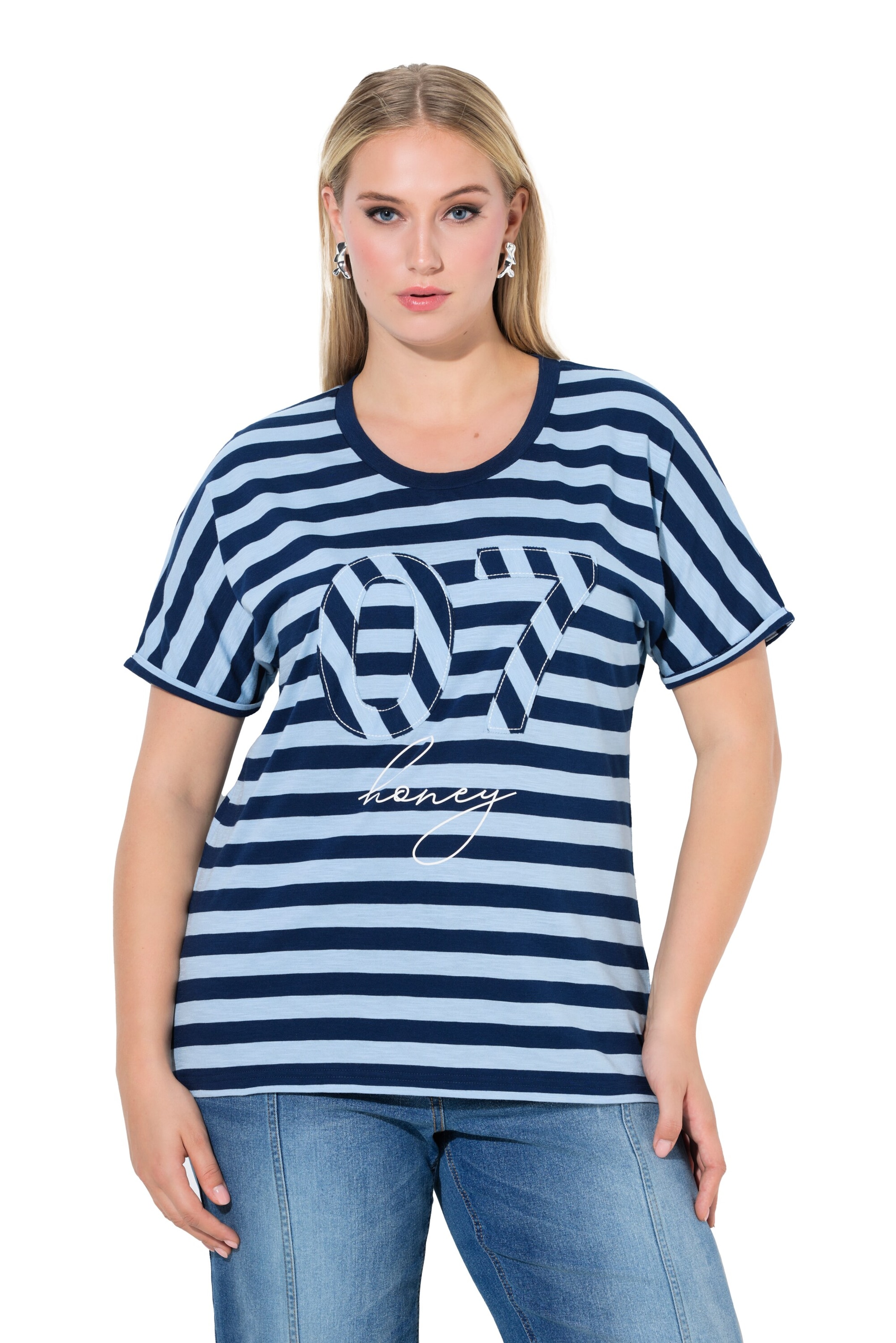 Ulla Popken Póló - kék: elől