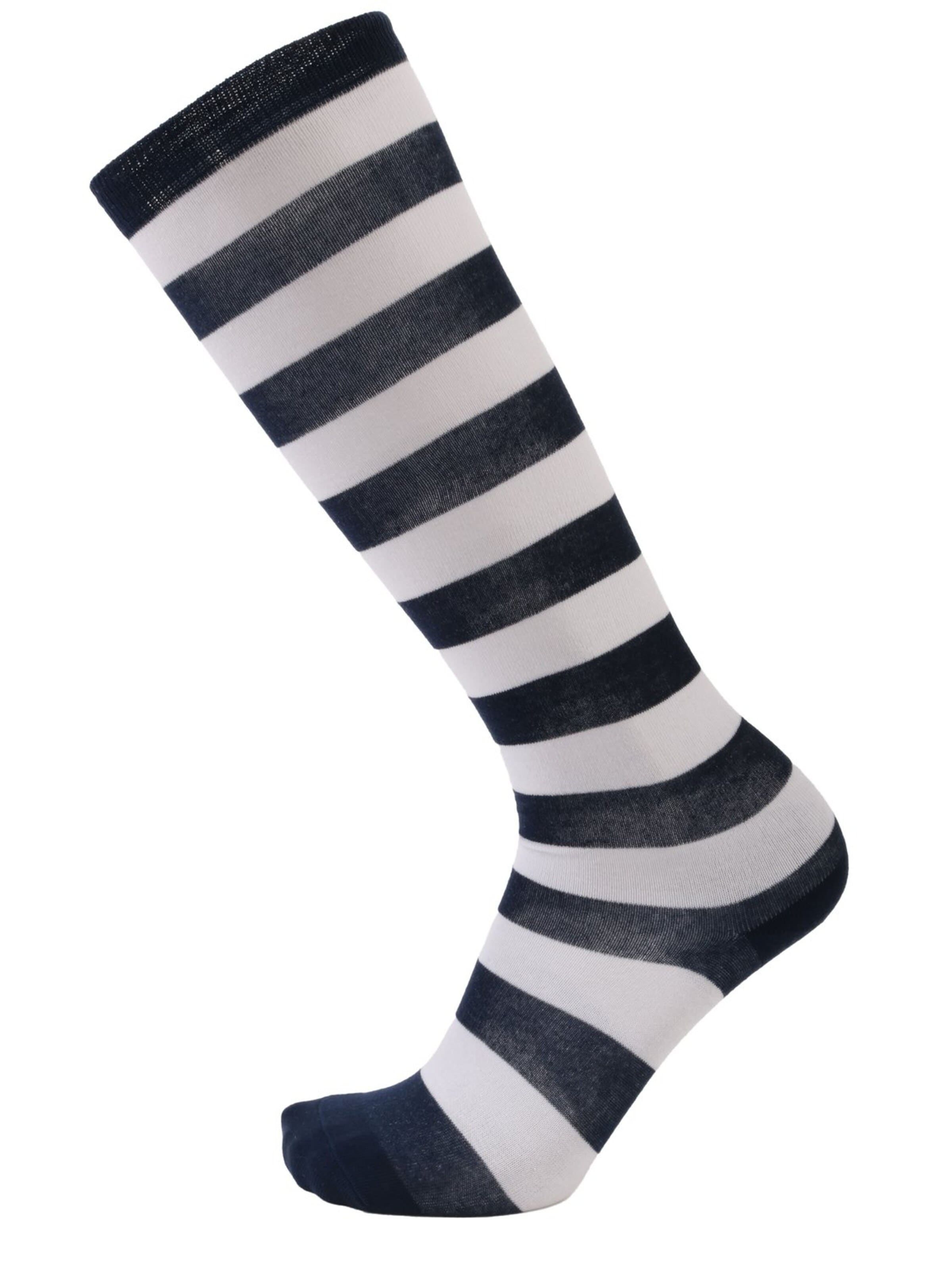 Sokisahtel - Calcetines 'SAILOR striped cotton knee-highs' en Mezcla de colores