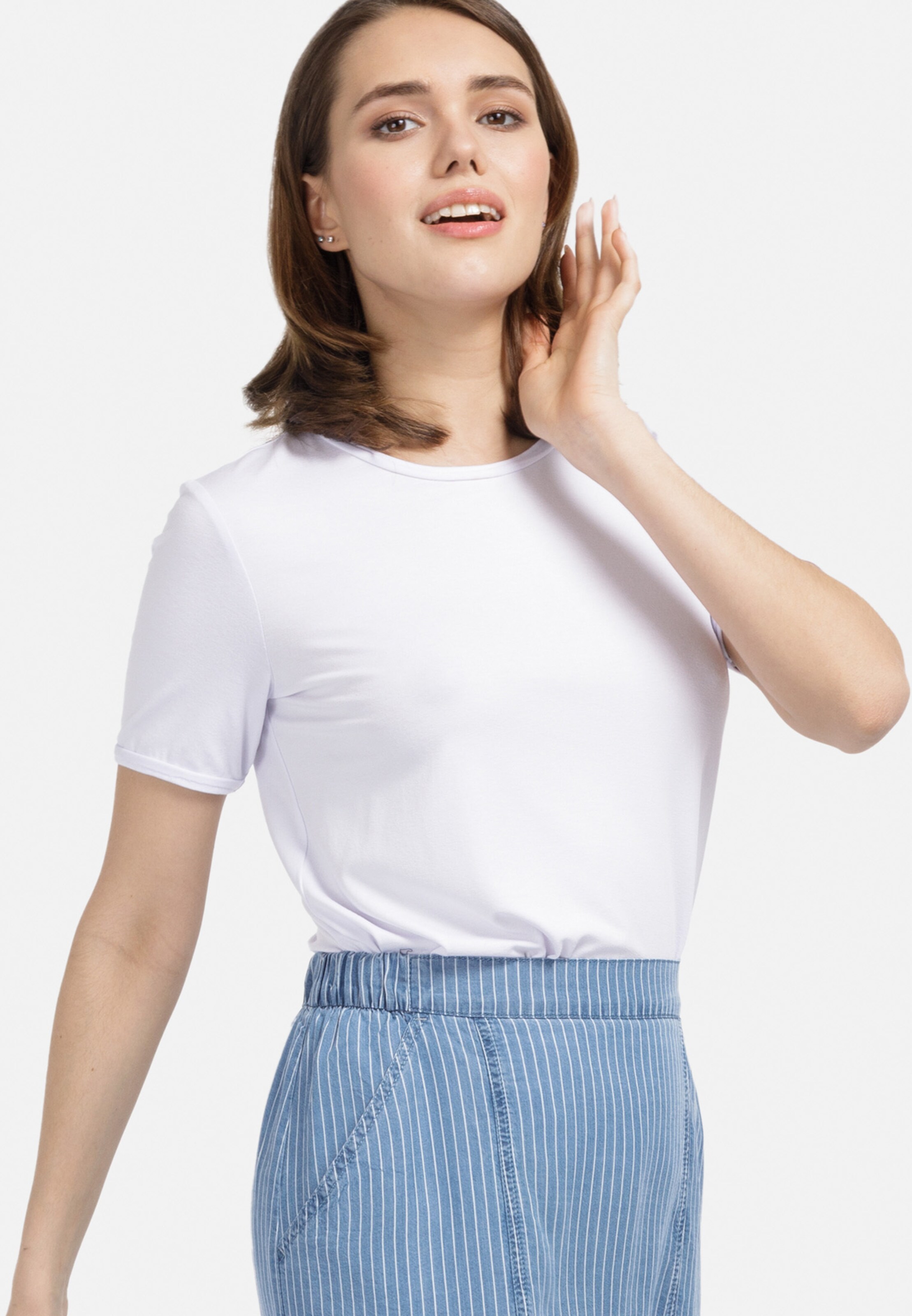 Femme T-shirt HELMIDGE en Blanc 