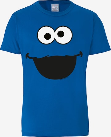 LOGOSHIRT T-Shirt "Krümmelmonster" in Blau: predná strana