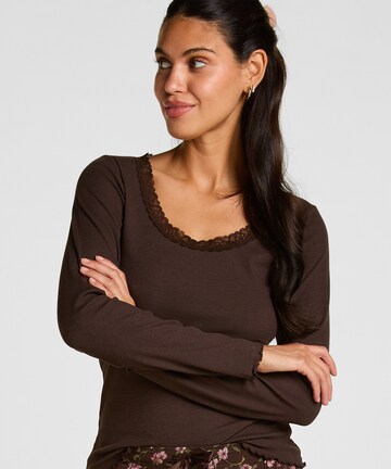 Hunkemöller Slaapshirt in Bruin: voorkant