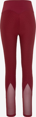 LASCANA ACTIVE Skinny Workout Pants 'Vivance Active' in Red