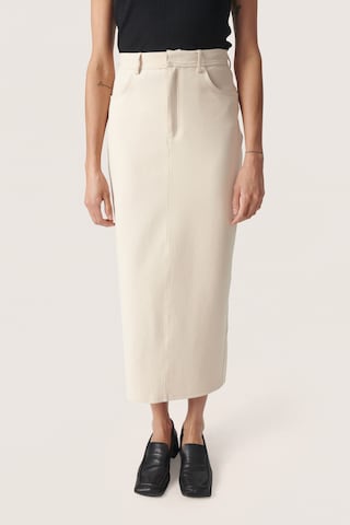 SOAKED IN LUXURY Skirt 'Anastasia' in Beige: front