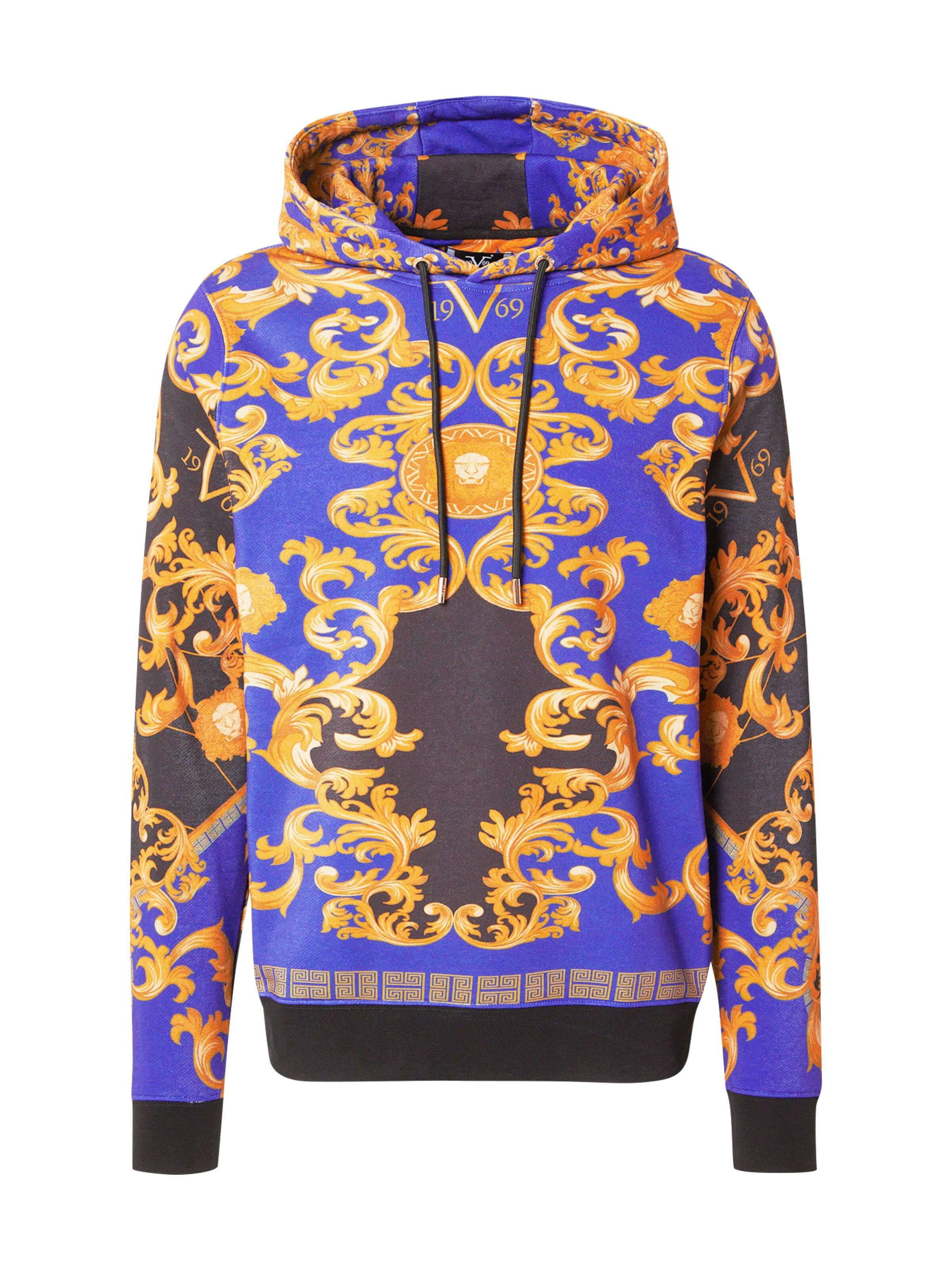 19V69 ITALIA Sweatshirt 'Matteo Golden' in Blau: Vorderseite