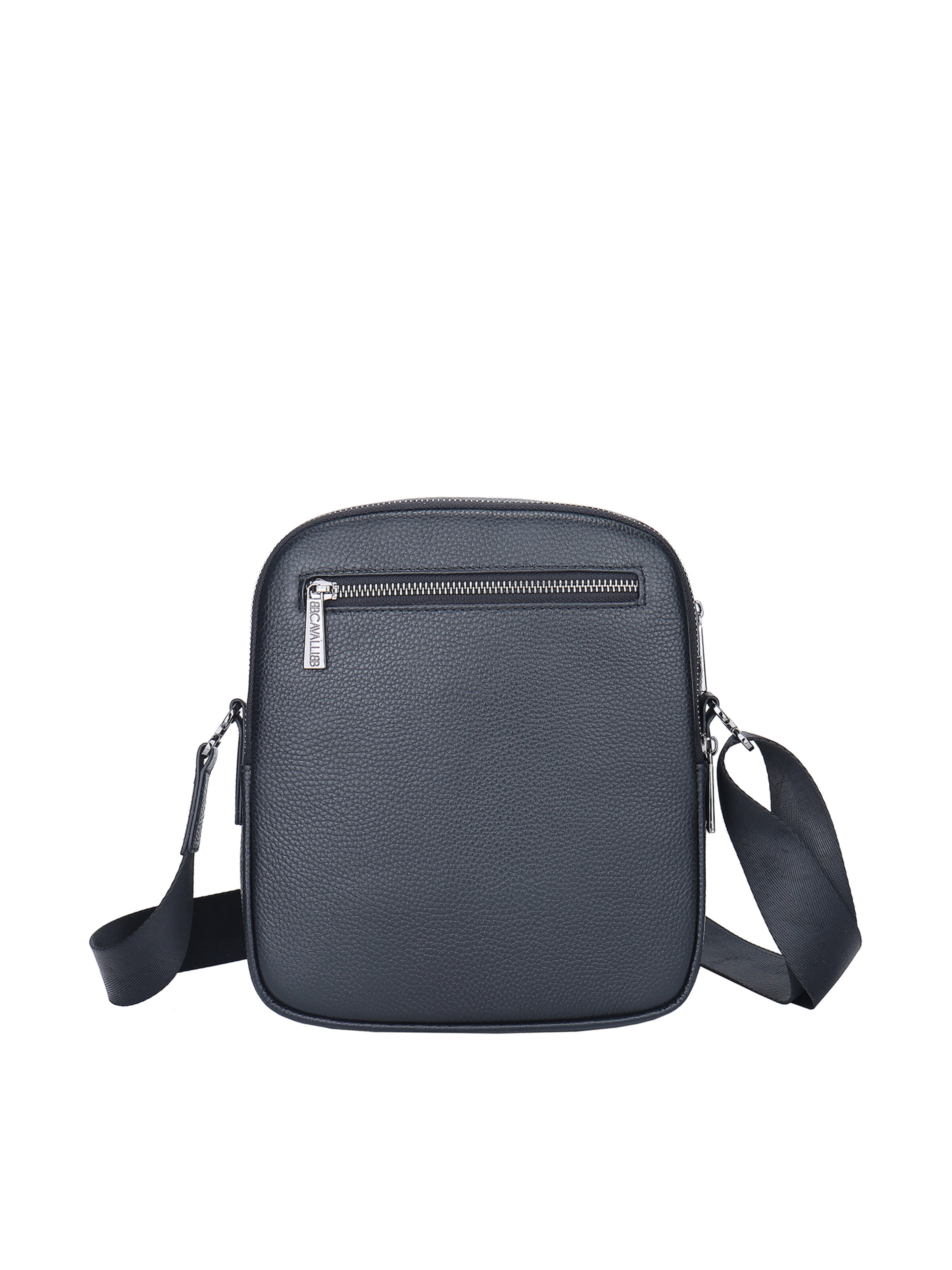 Borsa a tracolla 'Borsa a Tracolla Uomo Vera Pelle - Chiusura Zip B Cavalli' di B. Cavalli in nero
