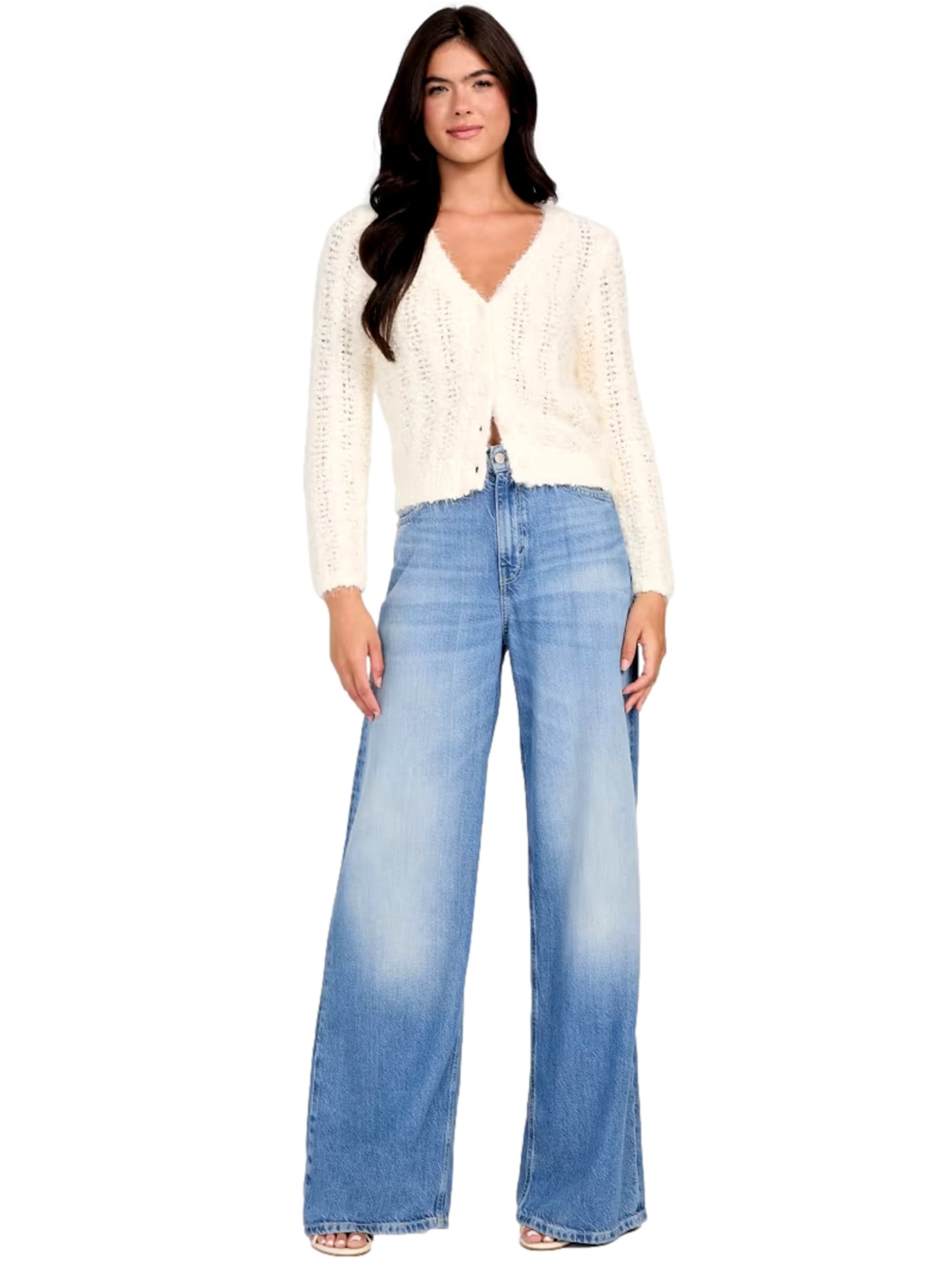 GUESS Gebreid vest 'Bea' in Beige