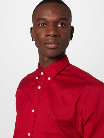 TOMMY HILFIGER Regular fit Zakelijk overhemd in Rood