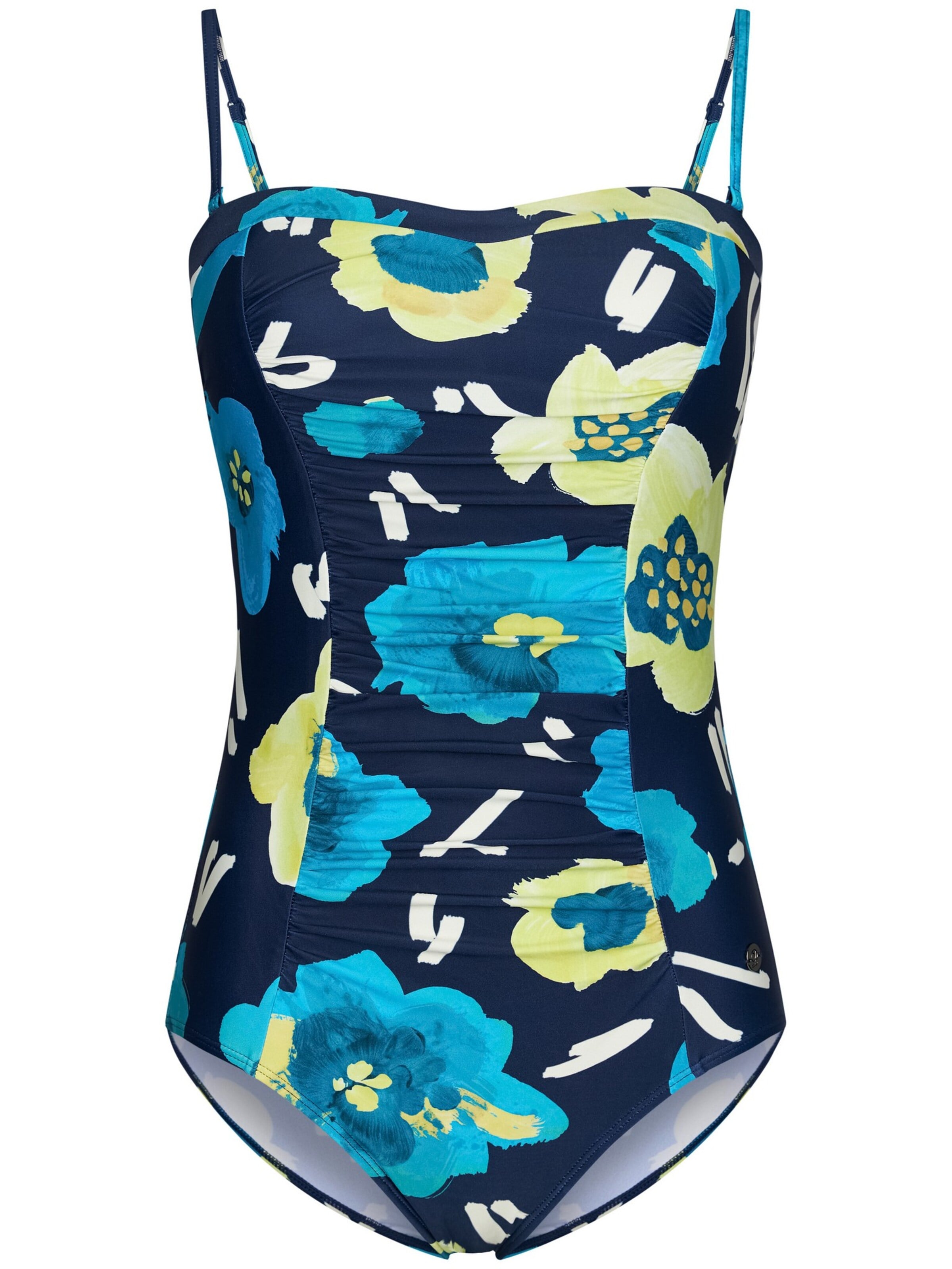 Pastunette Bandeau Shaping-badpak in Blauw: voorkant