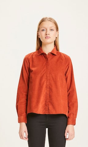 KnowledgeCotton Apparel Blouse 'Jacinta' in Brown: front