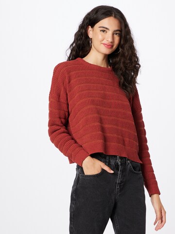 ONLY Пуловер 'NEW LERKE' в червено: отпред