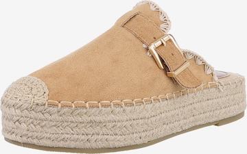 Ital-Design Mules in Beige: front