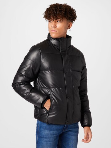 Veste mi-saison Calvin Klein en noir : devant