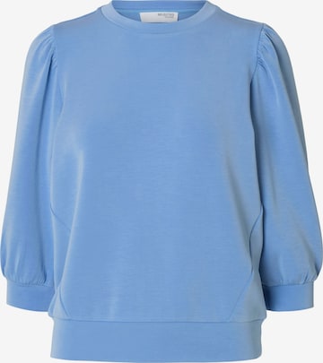 SELECTED Sweatshirt 'SLFTenny' in Blauw: voorkant