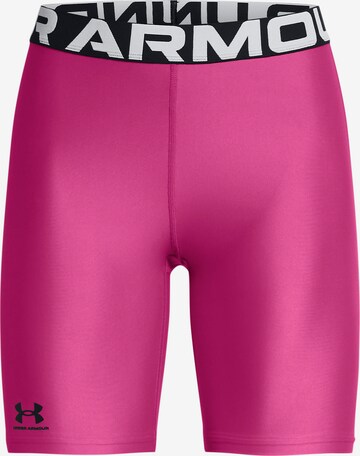 UNDER ARMOUR Skinny Sporthose 'HeatGear 8' in Pink: predná strana