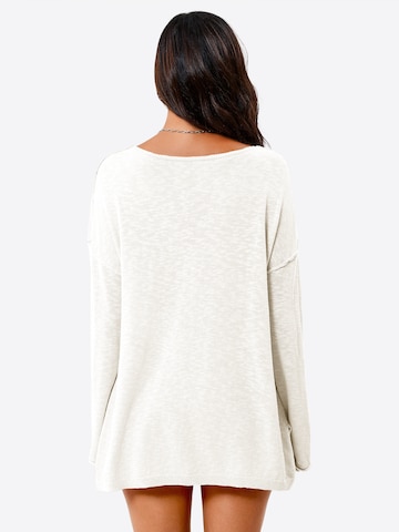 Imily Bela Pulover | bela barva: zadnja stran