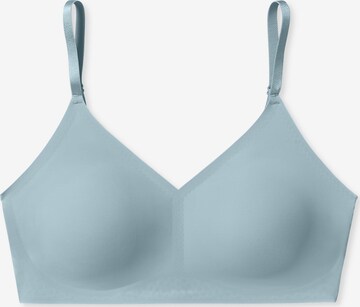 SCHIESSER Bralette Bra 'Invisible Soft' in Blue: front