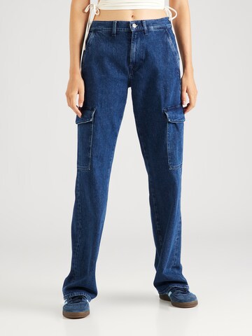 7 for all mankind Regular Cargo Jeans 'TESS' in Blue: front