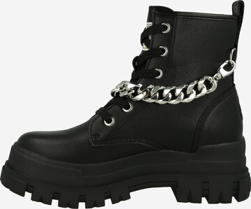 BUFFALO Lace-Up Ankle Boots 'ASPHA CHAIN' in Black