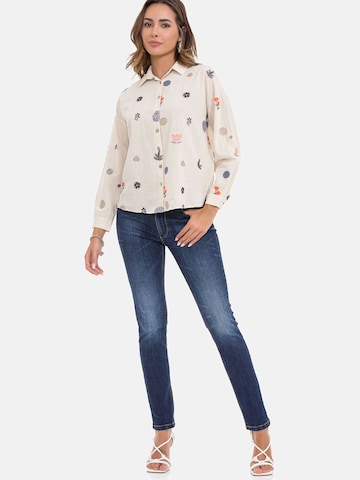 CIPO & BAXX Blouse 'WH130' in Beige
