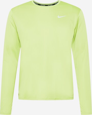 NIKE - Camiseta funcional 'MILER' en verde: frente