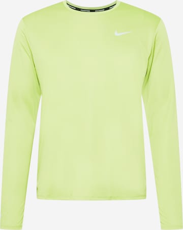 žalia NIKE Sportiniai marškinėliai 'MILER': priekis