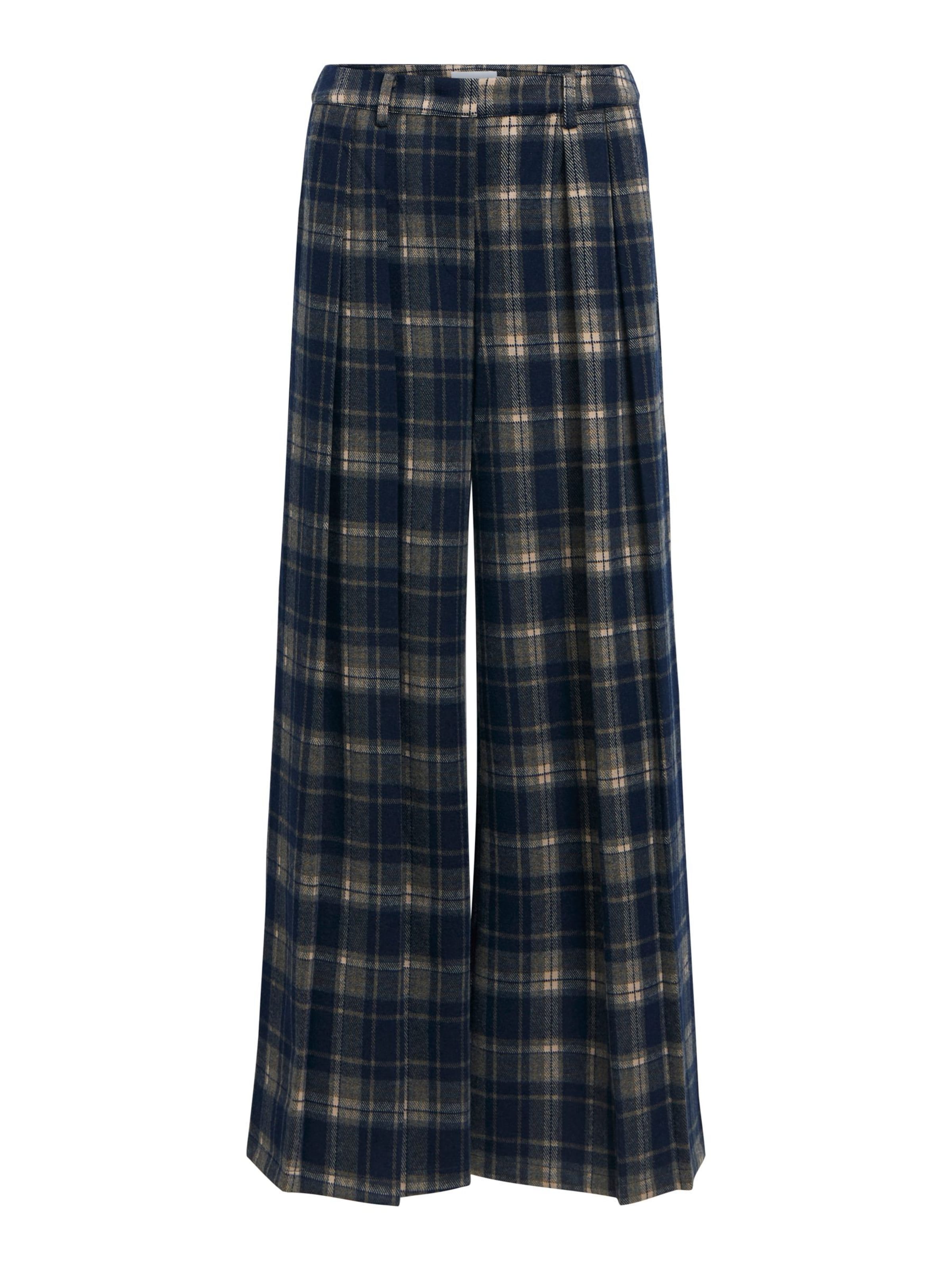 Wide leg Pantaloni cutați 'OBJThelma' de la OBJECT pe albastru: față