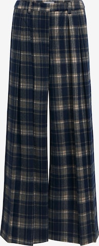 OBJECT Wide leg Bandplooibroek 'OBJThelma' in Blauw: voorkant