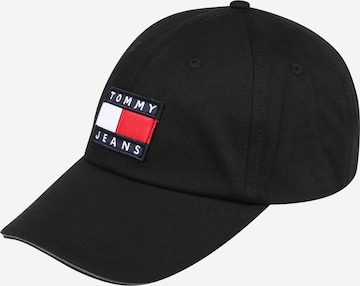 Tommy Jeans Lippalakki 'Heritage' värissä musta: edessä