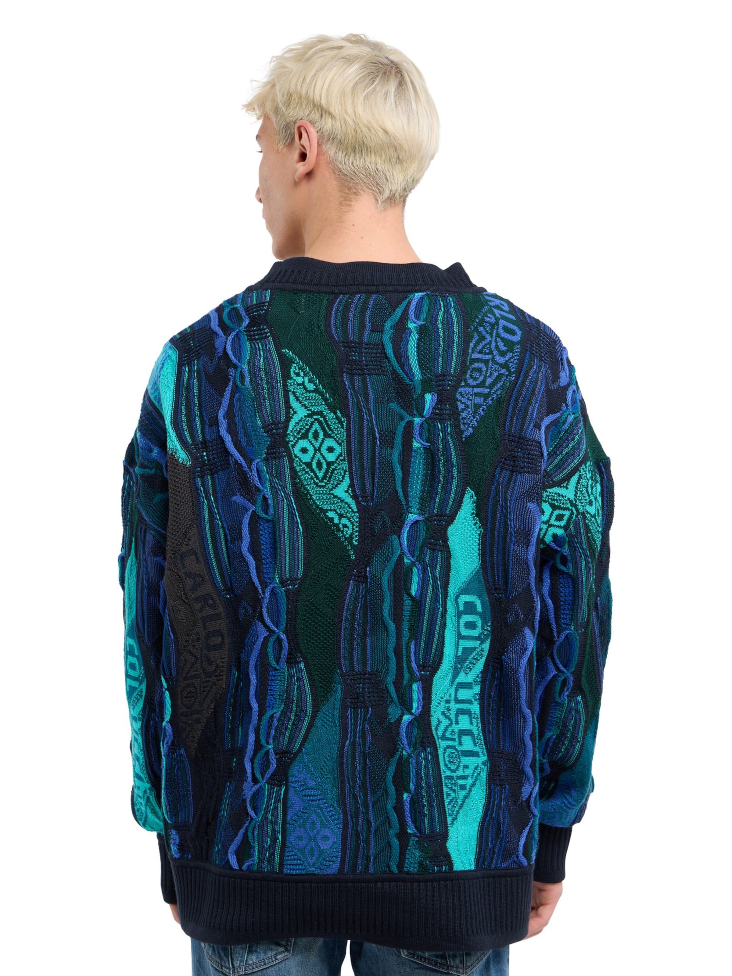 Vestes en maille 'Erlacher' Carlo Colucci en bleu