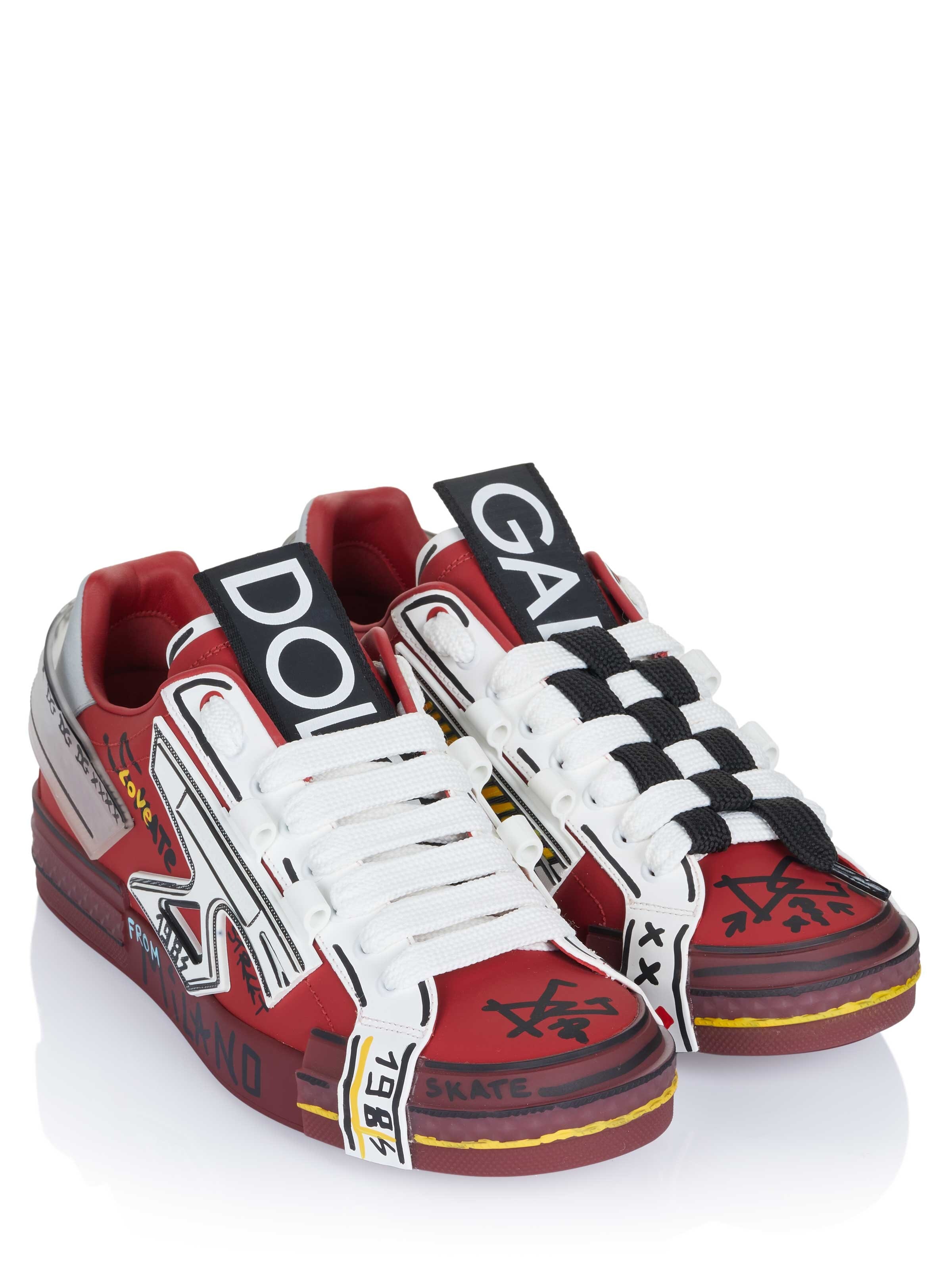 DOLCE & GABBANA Slip-on 'Dolce & Gabbana Schuhe' in Red