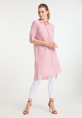 DreiMaster Maritim Shirt Dress in Red