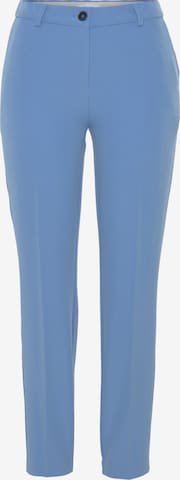 TAMARIS Tapered Pleated Pants in Blue: front