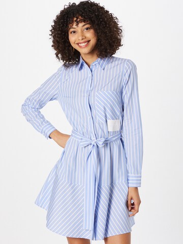 HUGO Red Shirt Dress 'Kama' in Blue: front