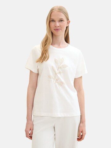 TOM TAILOR T-Shirt in Weiß: Vorderseite